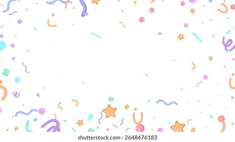 Party and birthday background Colorful, simple and cute  illustration