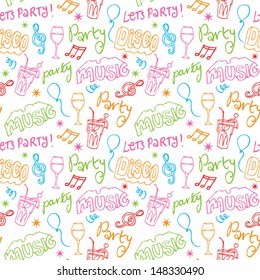 Party & birthday icon seamless pattern