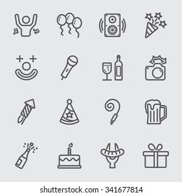 Party And Birthday Line Icon