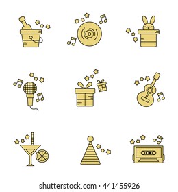 Party & birthday vector icon set