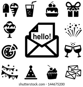 Party black icons