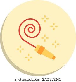 Icono de estilo de círculo plano del ventilador del partido
