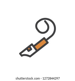  party blower icon  flat colors