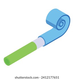 Party blower icon isometric vector. Happy celebration party. Carnival cone