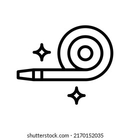 Party Blower Icon. Line Art Style Design Isolated On White Background