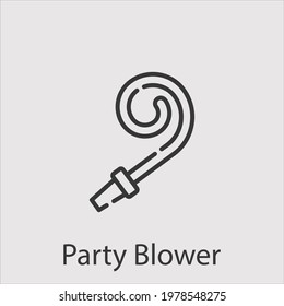 party blower icon vector icon.Editable stroke.linear style sign for use web design and mobile apps,logo.Symbol illustration.Pixel vector graphics - Vector