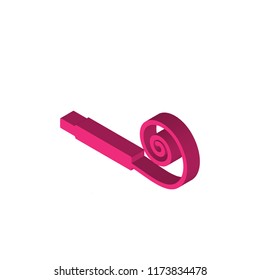 Party blower isometric left top view 3D icon
