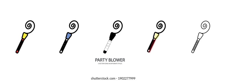 PARTY BLOWER vector type icon