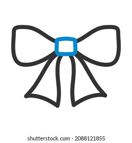 Party Bow Icon. Editable Bold Outline With Color Fill Design. Vector Illustration.