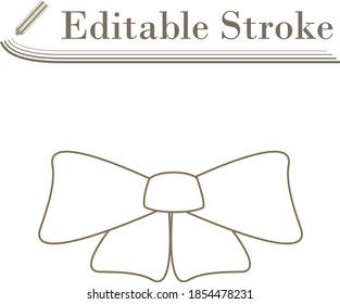 Party Bow Icon. Editable Stroke Simple Design. Vector Illustration.