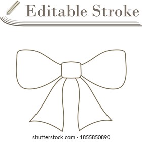 Party Bow Icon. Editable Stroke Simple Design. Vector Illustration.