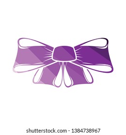 Party bow icon. Flat color design. Vector illustration.