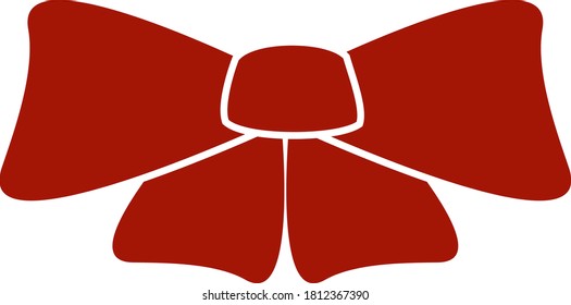 Party Bow Icon. Flat Color Design. Vector Illustration.