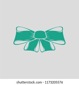 Party bow icon. Gray background with green. Vector illustration.