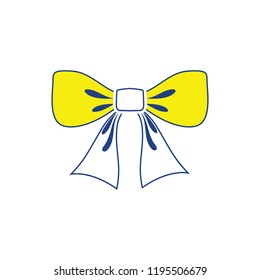 Party bow icon. Thin line design. Vector illustration.