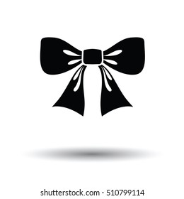 Party bow icon. White background with shadow design. Vector illustration.