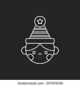 party boy line icon