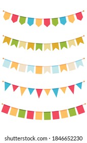 party bunting color paper triangular flags collected draped garlands happy birthday buntings