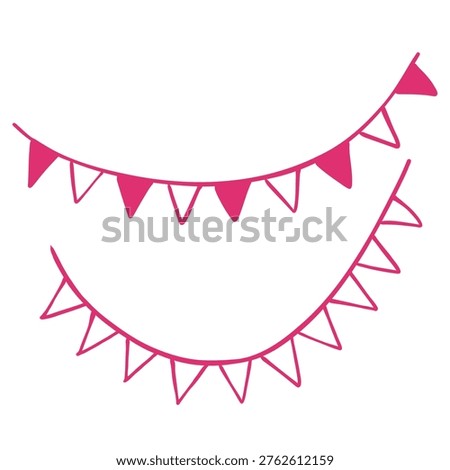 Party bunting flags line decoration
