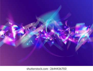 Party Burst. Laser Element. Isolated Flag. Hologram Effect. Unicorn Paper. Purple Light Background. Explosion Ribbon. Glare Christmas Explosion. Pink Party Burst