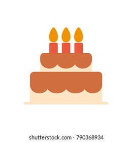 Party cake flat icon