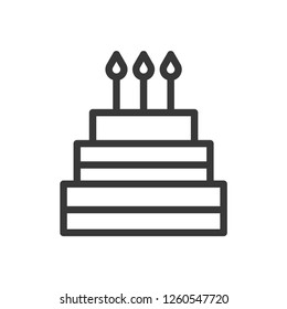 Party Cake Modern Simple UI Vector Icon