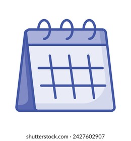 Party calendar vector design, event date, birthday calendar icon