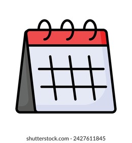 Party calendar vector design, event date, birthday calendar icon