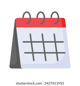 Party calendar vector design, event date, birthday calendar icon