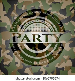 Party camouflaged emblem