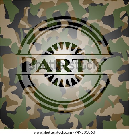 Party camouflaged emblem