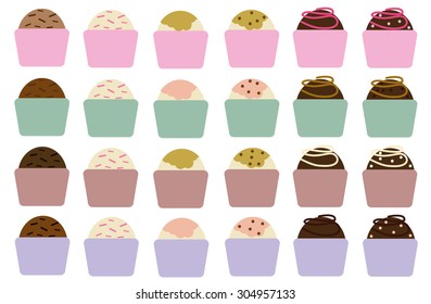 Party Candies Set Vector