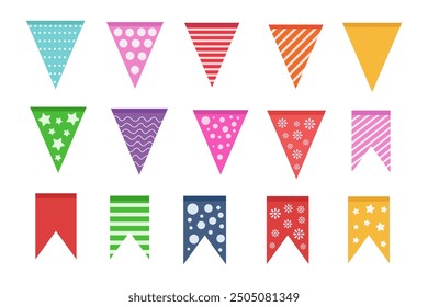 party canival garland flags. vector illustration