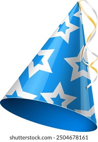 Party cap mockup. Realistic holiday celebration accessory