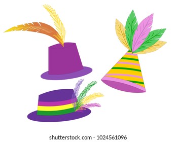 Party Caps - Cartoon Vector Image