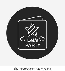 party card line icon