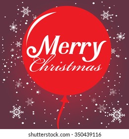Party Card Merry Christmas Vector.