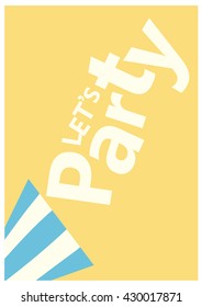 Party Card Vector Illustration.