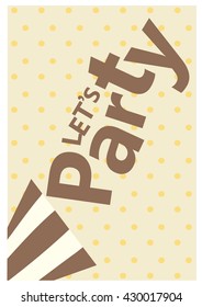 Party Card Vector Illustration.