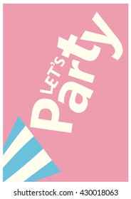 Party Card Vector Illustration.