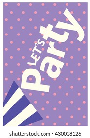 Party Card Vector Illustration.