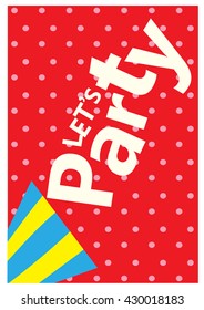 Party Card Vector Illustration.
