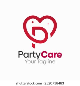 Modelo de design de logotipo de cuidados com a parte. Bom para negócios, agência, comunidade e organização