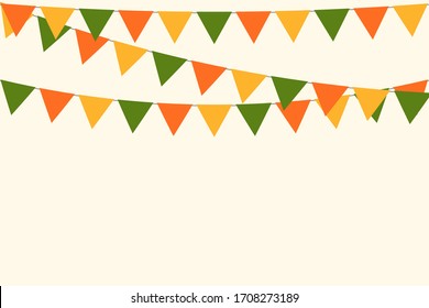 party carnival bunting garland flag background vector illustration