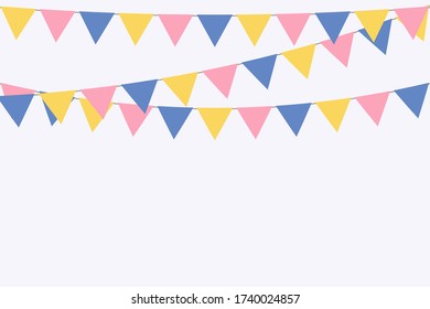 party carnival bunting garland flag background vector illustration