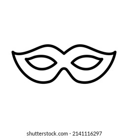 Party Carnival Mask Icon. Bold outline design with editable stroke width. Vector Illustration.