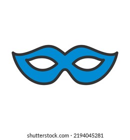 Party Carnival Mask Icon. Editable Bold Outline With Color Fill Design. Vector Illustration.