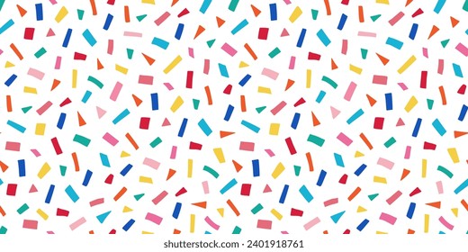 Party, carnival texture background. Birthday party, carnival confetti texture, seamless pattern. Sweet candy, disco wrapping seamless background wallpaper. Vector illustration