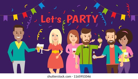 party celebrate people group with beverages