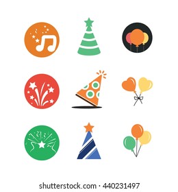 Party Celebration Birthday Icon vector set